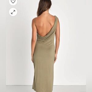 Lulus Sage Green Dress - XS New with Tags. Asymmetrical Top